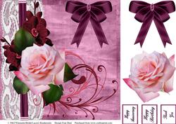 Pink Rose 8x8 Quick Card