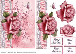 Deep Pink Rose Quick Card
