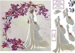 Lady in White 8x8 Topper with Step by Step