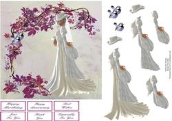 Lady in White 7x7 with Step by Step