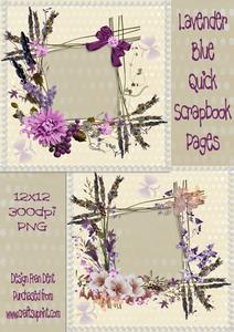 Lavender Blue Quick Scrapbook Pages