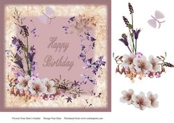 Lavender Happy Birthday Blooms