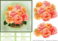 Basket of Roses Quick Card