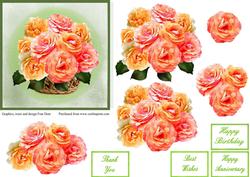 Basket of Roses Step by Step