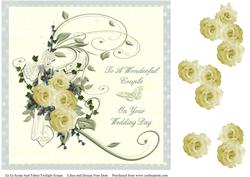 Wedding Day Roses with Decoupage