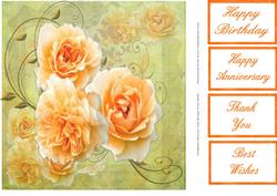Roses, Butterflies and Swirls 8x8 Topper