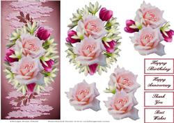 Pink and White with Lace Dl