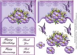 Stylised Flowers Envelope Card