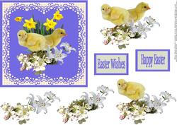 Easter Blooms and Chicks Step by Step