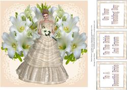 Lilies for the Bride 8x8 Topper