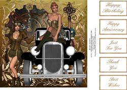 Motorised Beauties Steampunk 8x8 Topper