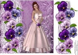 Pansies for Juliet 8x8 Topper