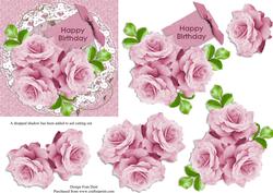 Pink Roses Step by Step