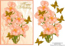 Peach Iris Quick Card