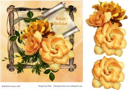 Yellow Roses on a Frame
