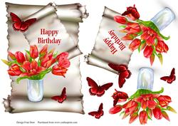 Tulip Birthday Scroll Within a Scroll