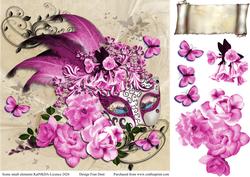 Carnival Mask and Roses Two