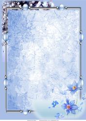 Blue Floral Frame