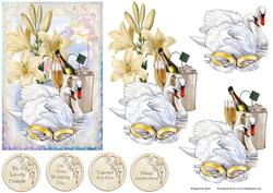 Swans Wedding/anniversary Card