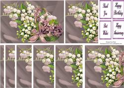 Lily of the Valley with Violets Side Stacker
