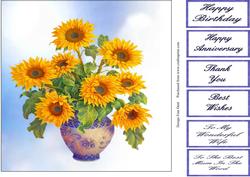 Sunflowers in a Blue Vase