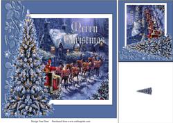 Merry Christmas Card and Gift Tag
