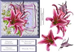 Framed Lilies on Lace