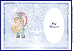 Cute Little Girl Christmas Insert
