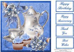 Winter Flowers, Iced Buns and Tea