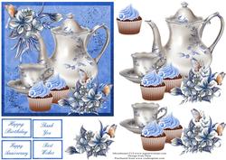 Winter Flowers, Iced Buns and Tea Step by Step