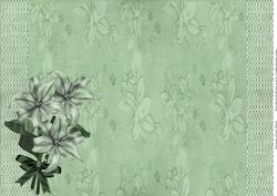Green Floral Backing Sheet