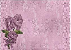 Pink Floral Backing Sheet