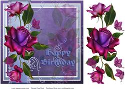 Mirrored Twilight Roses Quick Card