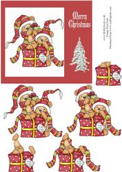 Teddies and Presents with Decoupage
