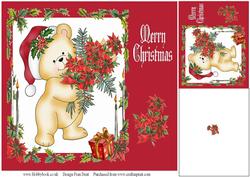 Teddy with Poinsettias