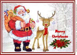 Santa and Rudolf Deliver Christmas