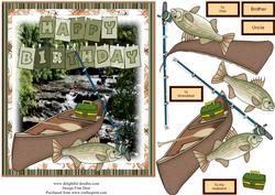 Gone Fishin' Male Card