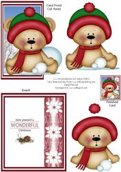 Over the Edge Bear with Snowballs