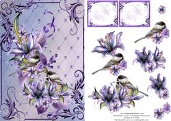 Chickadees and Lilies