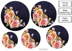Yellow Buntings Amongst the Roses in the Round Pyramid