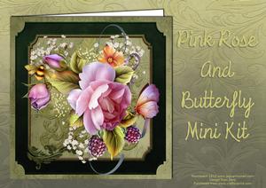 Pink Rose and Butterfly Mini Kit
