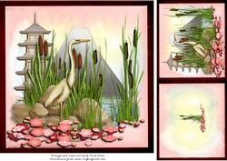 Oriental View with Cherry Blossom