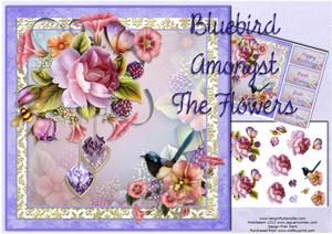 Bluebird Amongst the Flowers