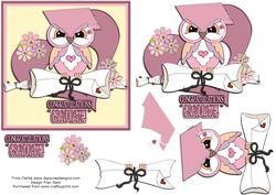 A Pink Graduate Owl