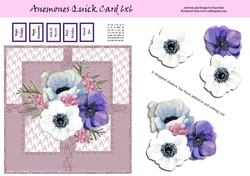 Anemones Quick Card 6x6