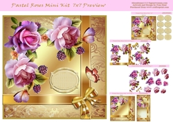 Pastel Roses Mini Kit 7x7