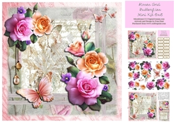 Roses And Butterflies Mini Kit 8x8