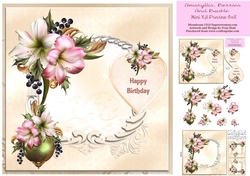 Amaryllis, Berries And Baubles Mini Kit 8x8