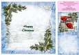 Red Cardinals Happy Christmas Insert and Gift Card 8x8