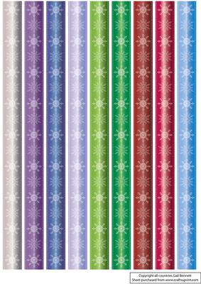 Snowflake Ribbons in Rich Jewel Graduated Colours